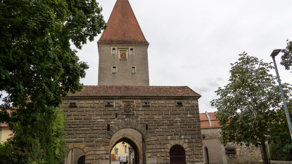 Blick auf Stadttor in Amberg