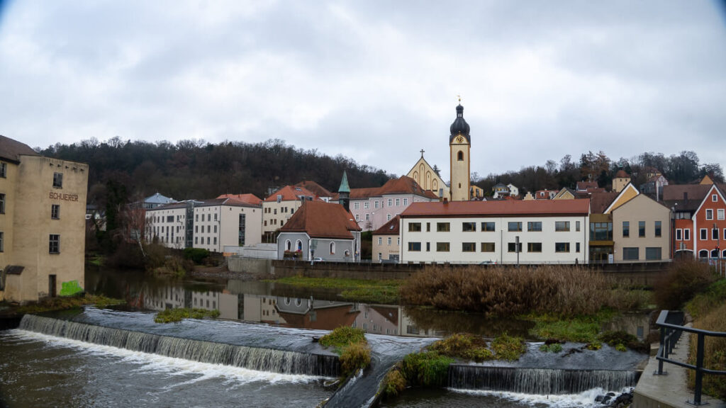 Schwandorf an der Naab auf dem Oberpfälzer Jakobsweg im Winter