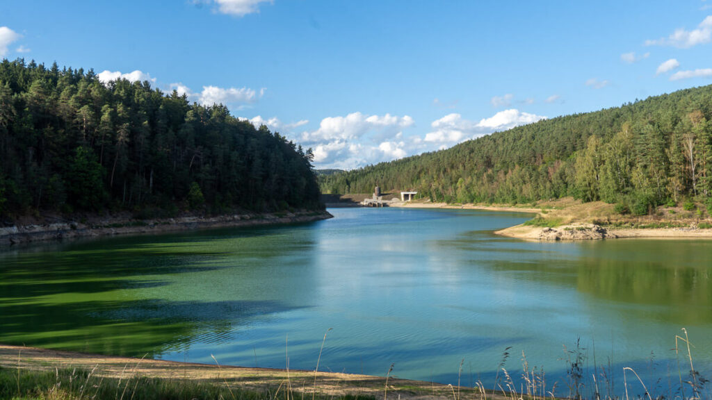 Verfärbtes Wasser am Eixendorfer See